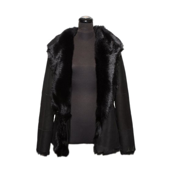 UGG Karlene Toscana Shearling Black Jacket - Women's - Picture 4 of 5